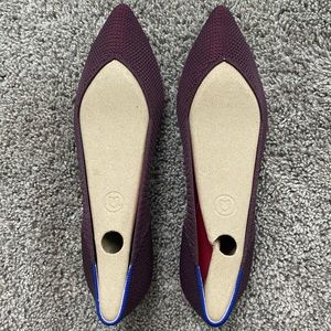 Purple pattern pointed Rothy’s